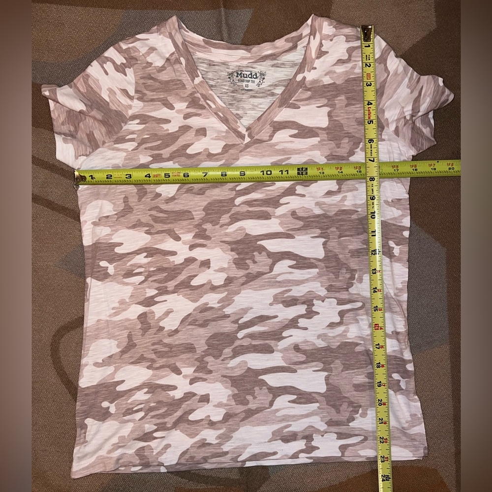 Mudd V-neck Cap Sleeve Tee, XS - Picture 6 of 10